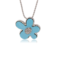 Halskette Idee Preziose Gioielli Dame in Weißgold Diamante 0.21 Ct CL648UB - CL648UB